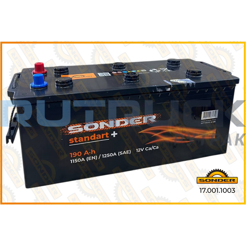 Аккумулятор Standart  190Ah 1150А   слева 510x218x225 170011003